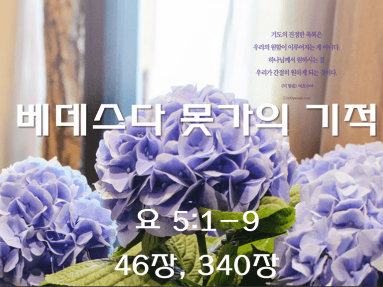베데스다 못가의 기적(요 5:1-9)