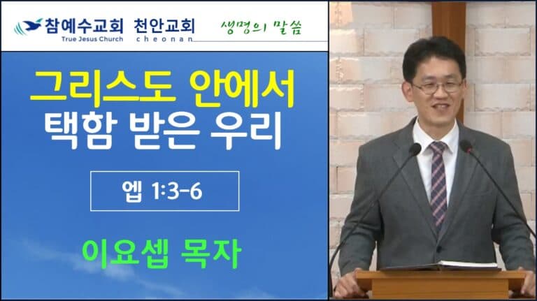 그리스도 안에서 택함 받은 우리 (엡1:3-6)