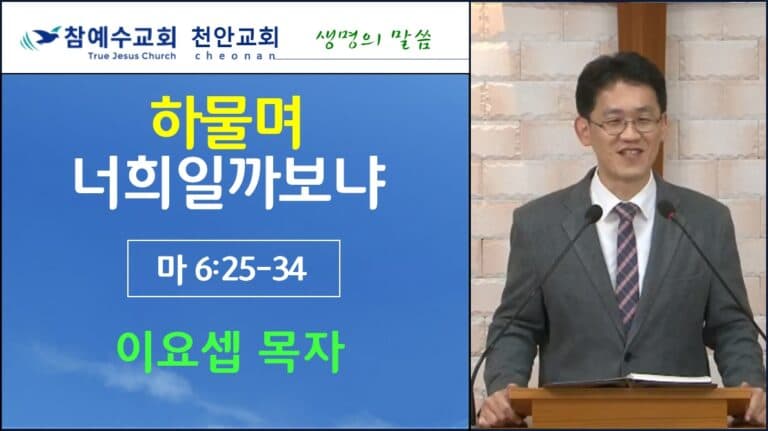 하물며 너희일까보냐 (마6:25-34)
