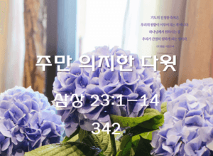 주만 의지한 다윗 (삼상 23:1-14)