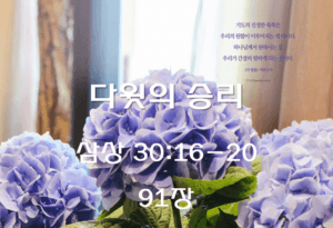 다윗의 승리(삼상 30:16-20)