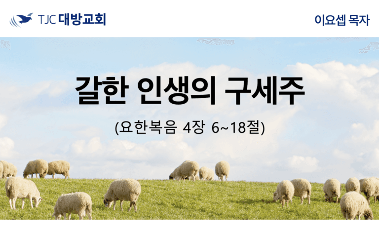 갈한 인생의 구세주 (요 4:6~18)