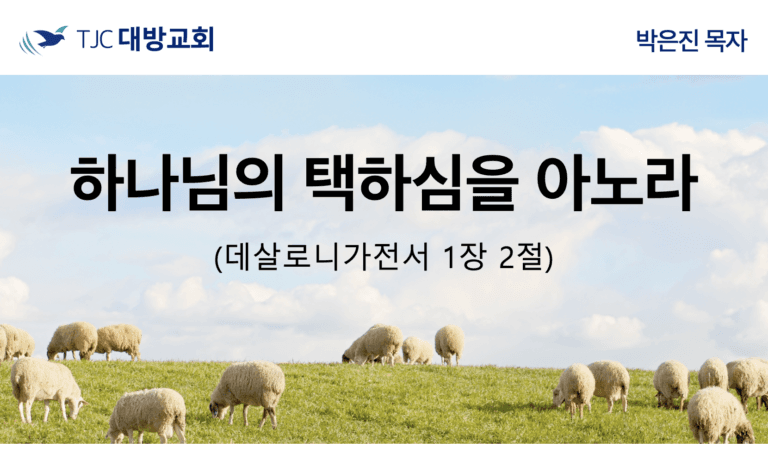 하나님의 택하심을 아노라