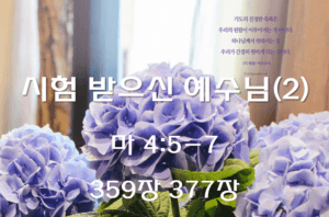 시험 받으신 예수님(2) (마 4:5-7)