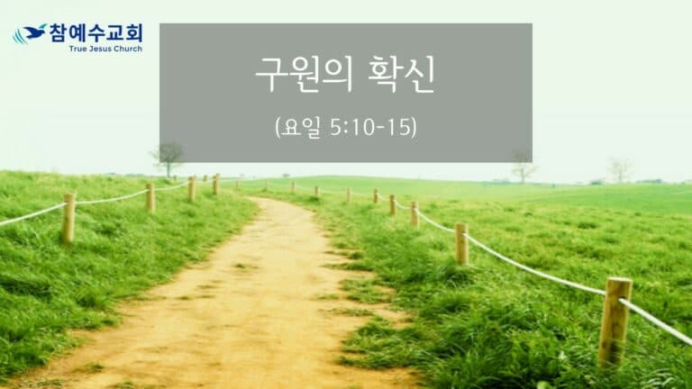구원의 확신 (요일 5:10-15)