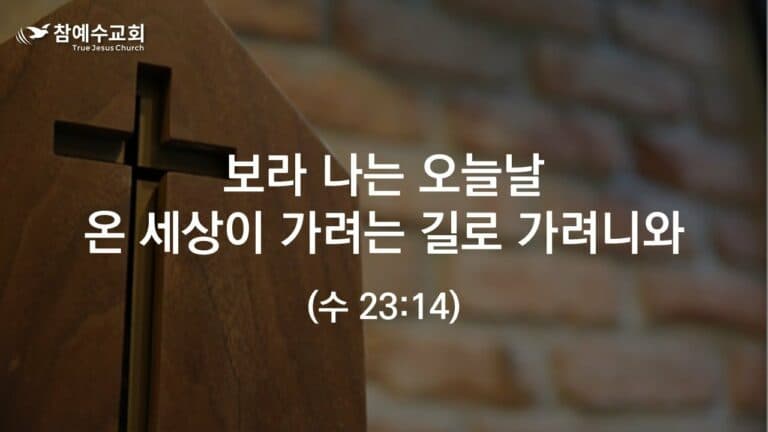 보라 나는 오늘날 온 세상이 가려는 길로 가려니와 (수 23:14)
