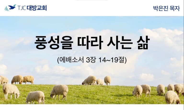 풍성을 따라 사는 삶 (엡 3:14~19)