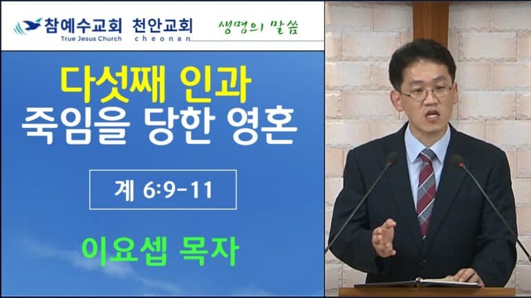 다섯째인과 죽임을 당한 영혼 (계 6:9-11)