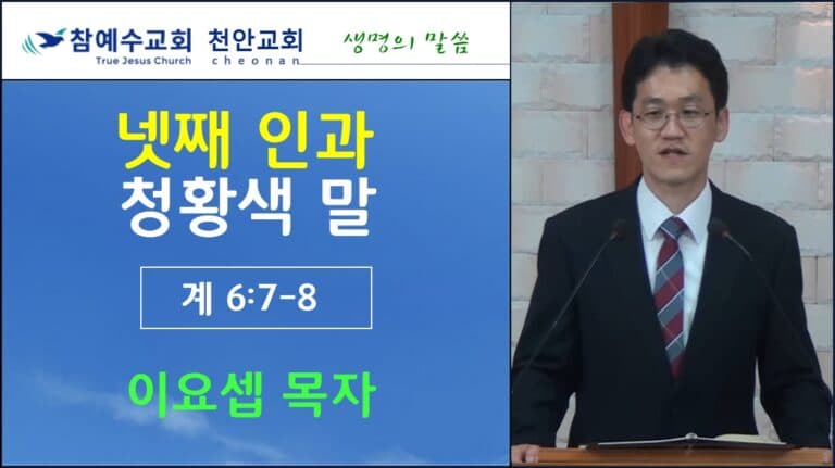 넷째 인과 청황색 말 (계 6:7-8)