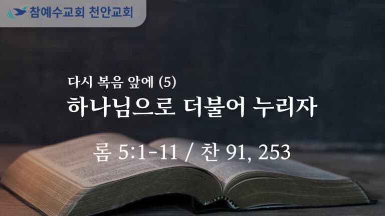하나님으로 더불어 누리자 (롬 5:1-11)