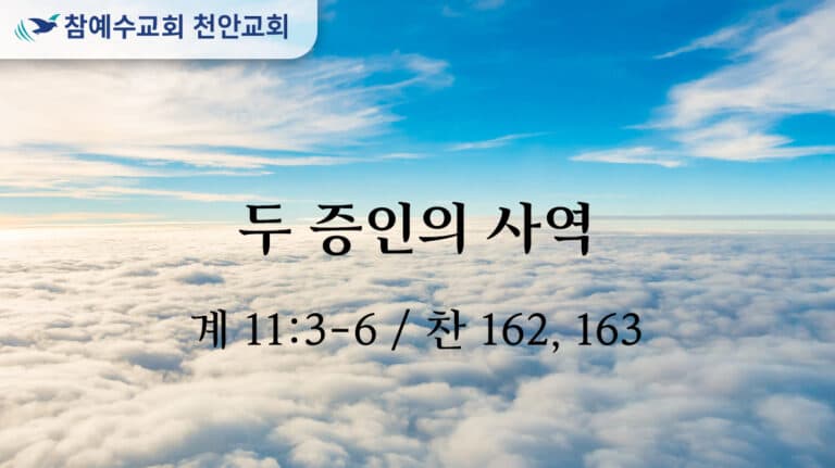두 증인의 사역 (계 11:3-6)
