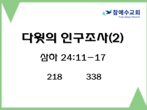 다윗의 인구조사(2) (삼하24:11-17)