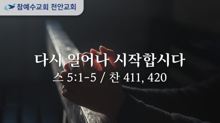 다시 일어나 시작합시다 (스 5:1-5)