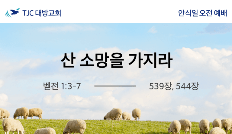 산 소망을 가지라 (벧전 1:3-7)