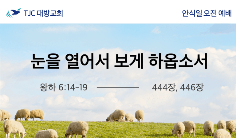 눈을 열어서 보게 하옵소서 (왕하 6:14-19)