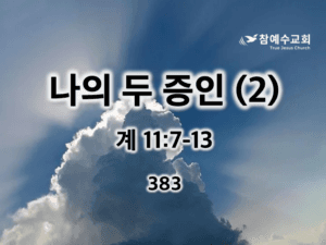 나의 두 증인(2) (계 11:7-13)