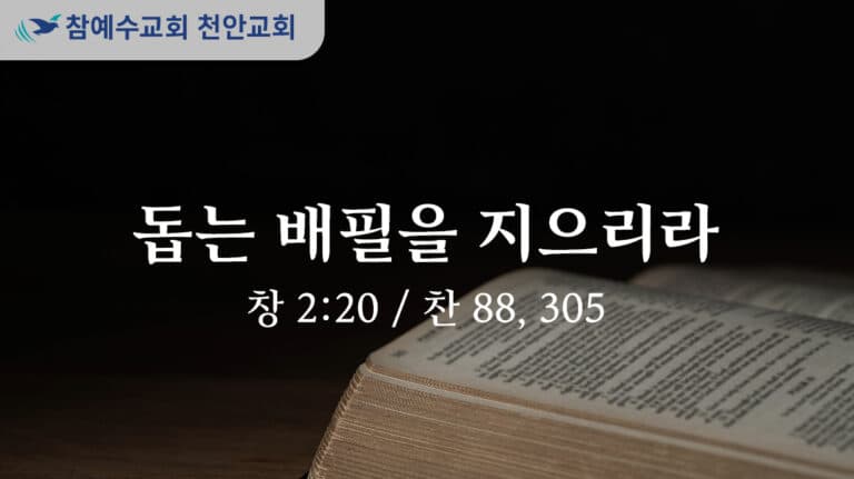 돕는 배필을 지으리라 (창 2:20)