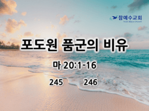 포도원 품군의 비유 (마 20:1-16)