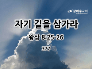 자기 길을 삼가라 (왕상 8:25-26)