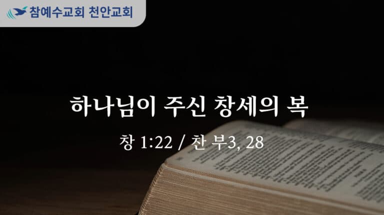 하나님이 주신 창세의 복 (창 1:22)