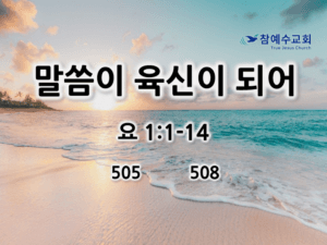 말씀이 육신이 되어 (요 1:1-14)