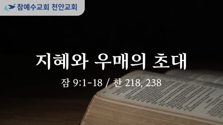 지혜와 우매의 초대 (잠 9:1-18)