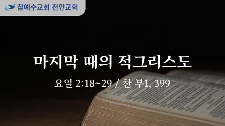 마지막 때의 적그리스도 (요일 2:18-29)