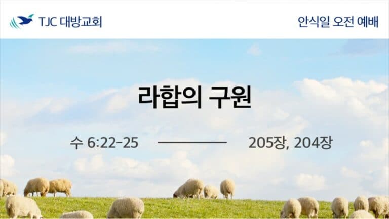 라합의 구원(수 6:22-25)