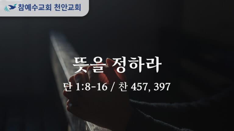 뜻을 정하라 (단 1:8-16)