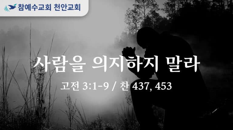 사람을 의지하지 말라 (고전 3:1-9)
