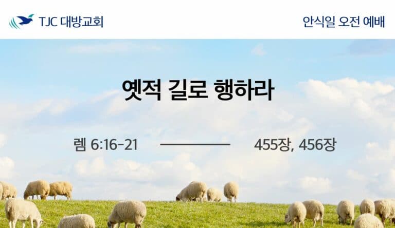 옛적 길로 행하라 (렘 6:16-21)