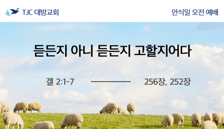 듣든지 아니 듣든지 고할지어다 (겔 2:1-7)