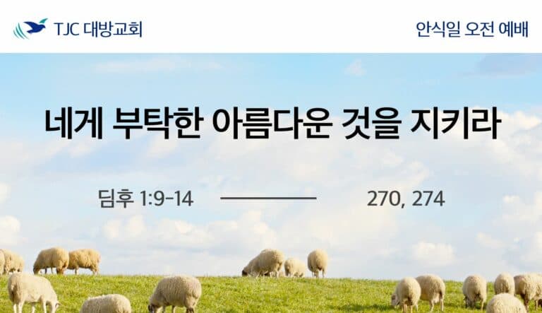 네게 부탁한 아름다운 것을 지키라 (딤후 1:9-14)