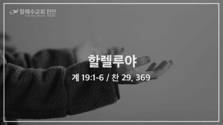 할렐루야 (계 19:1-6)