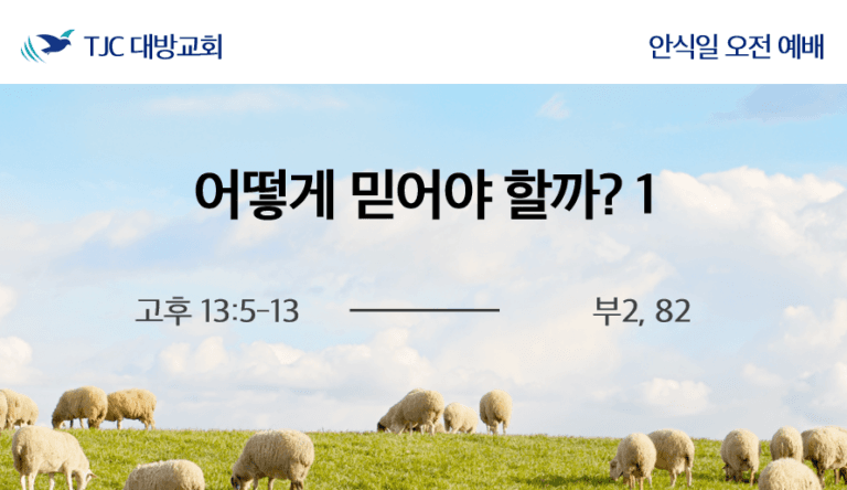 어떻게 믿어야 할까? 1 (고후 13:5-13)