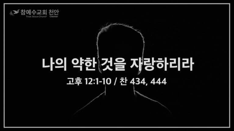나의 약한 것을 자랑하리라 (고후 12:1-10)