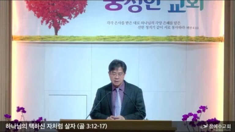 [복음메시지] 하나님의 택하신 자처럼 살자 (골 3:12-17)